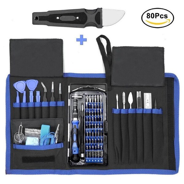 80 in 1 Precision Screwdriver Set with 54 Bits Magnetic Repair Tool Kit Micro Built-in Box for Electronics PC Phone Laptop Drones Watch