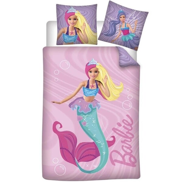 Barbie Mermaid Cotton Quilt Cover Set - Single Bed Size