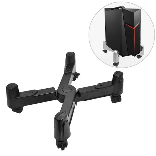 Computer Tower Stand Adjustable Mobile CPU Stand with Rolling Caster Wheels PC Tower Stand Multi-functional Computer Stand PC Stand 2025 Upgraded