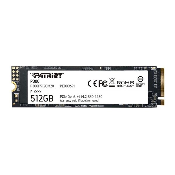 PATRIOT MEMORY P300 M.2 2280 GEN3x4 NVMe 512GB SSD (P300P512GM28)