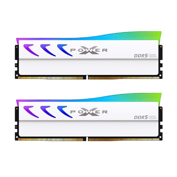 SP Silicon Power XPOWER STORM RGB DDR5 64GB(2x32GB),CL38 6000MHz Gaming Memory Supports Intel XMP/AMD EXPO UDIMM Desktop PC Computer RAM Memory, White