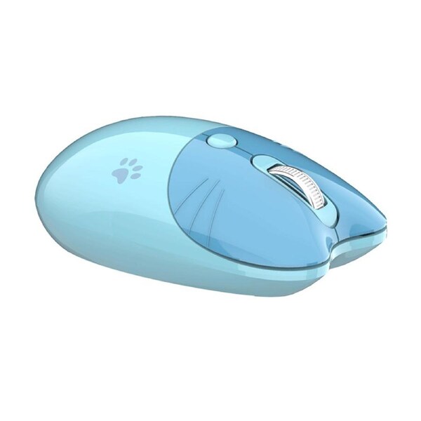 Catzon Cute Noiseless Computer Mouse with 2.4G Portable USB Receiver and 3 Adjustable DPI M3DM-Blue