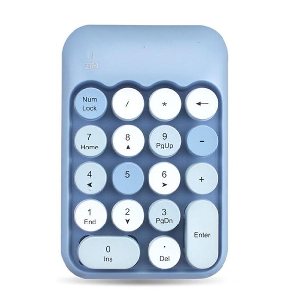Catzon Joyroom X910 Wireless Number Keyboard Portable Financial Accounting Office Keyboard-Blue