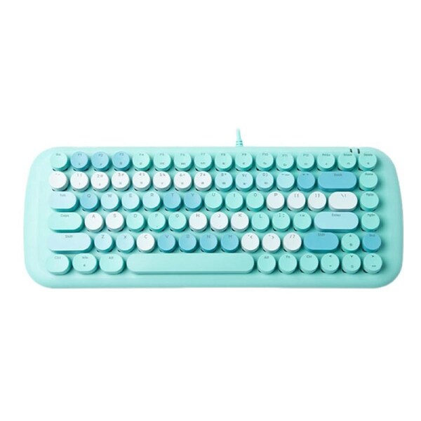 Catzon Joyroom Cute Mechanical Keyboard Wired Round Keycaps Keyboards-Blue