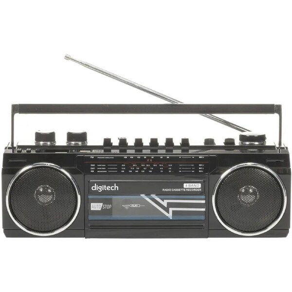 Retro Portable Boombox Cassette Tape Player - Bluetooth Speakers MP3 SD USB