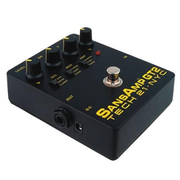 TECH 21 SansAmp GT2 Analog Guitar Pedal with Built-In Speaker Simulation