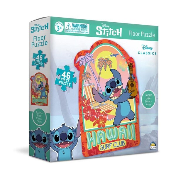 46pc Stitch Floor Jigsaw Puzzle 50x74cm Educational Toy Kids/Toddler 3y+