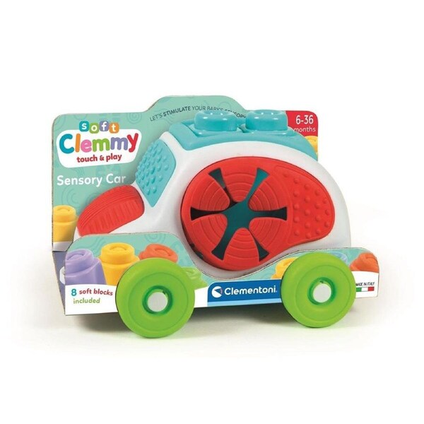 Clementoni Soft Clemmy Touch & Play Sensory Car Soft Toy Baby/Infant 6m+