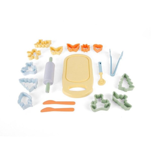 18pc Dantoy Plastic Play Dough Fun Clay Moulds Set in Net Toy Kids Pastel 2y+