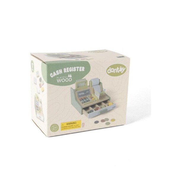17pc Dantoy Playful Wood Cash Register Set 24x28.5cm Educational Toy Kids 3y+
