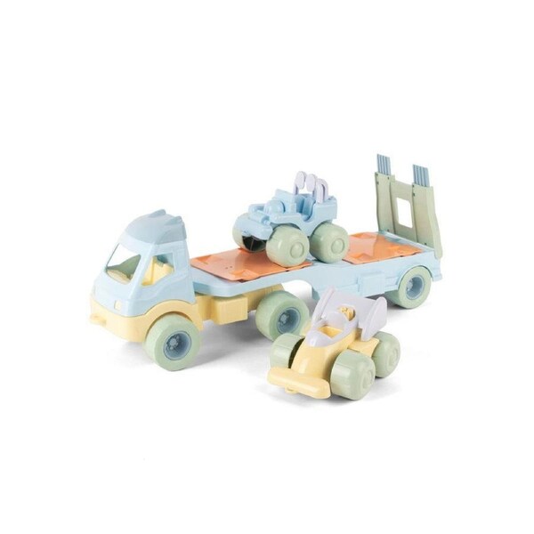 3pc Dantoy Recycled Plastic Tow Truck Imaginative Play Toy Kids Pastel 2y+