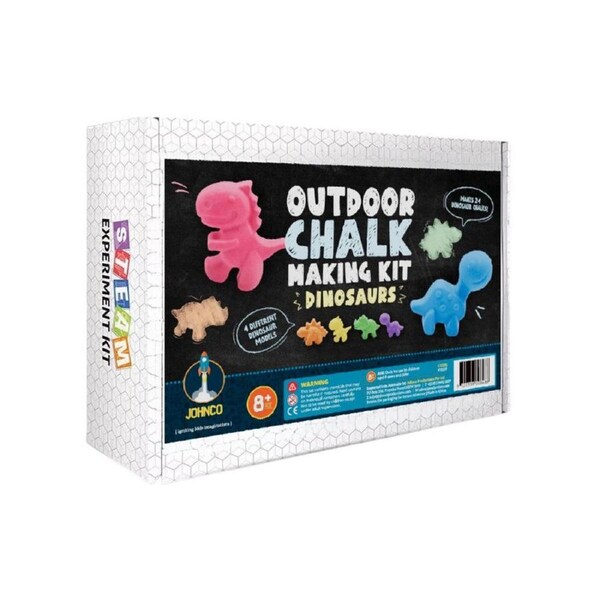 Johnco Outdoor Chalk Making Kit Dinosaurs STEM Learning Craft Kit Kids 8y+