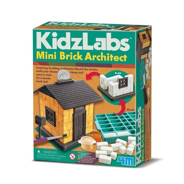 4M KidzLabs Mini Brick Architect STEM Educational Toy Building Kit Kids 5y+
