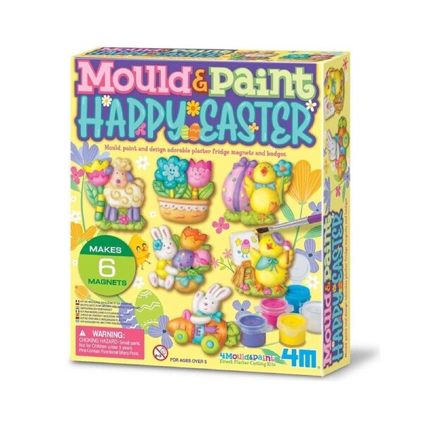 4M Mould & Paint Happy Easter DIY Craft Kit Moulding/Painting Toy Kids 5y+