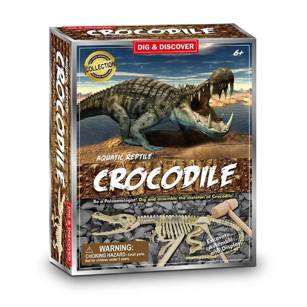 Johnco Aquatic Reptile Crocodile Dig Kit Educational Science Toy Kids 6y+