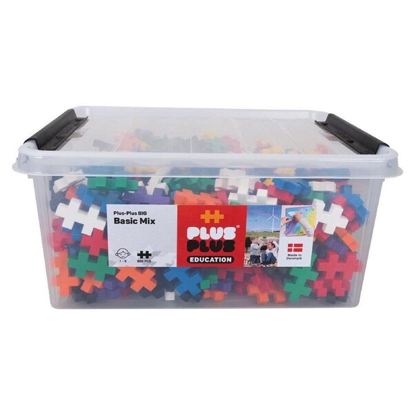 600pc Plus-Plus BIG Mix Education Building Blocks STEM Learning Toy Kids 3y+