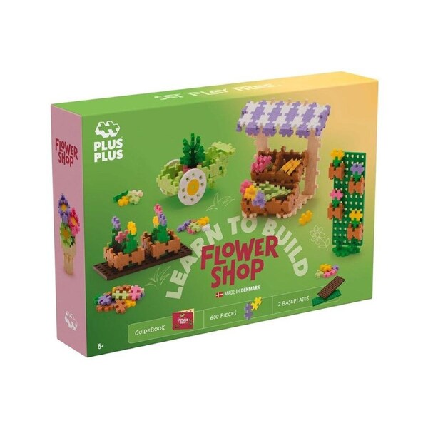 600pc Plus-Plus Learn to Build Flower Shop Building Blocks STEM Toy Kids 5y+