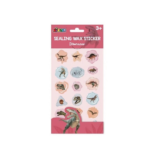 10pc Avenir Sealing Wax Stickers DIY Crafts Peel & Stick Dinosaur Kids 3y+