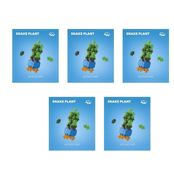 5PK Plus-Plus Plant Packs Building Toy Construction Set Snake Plant Kids 5y+