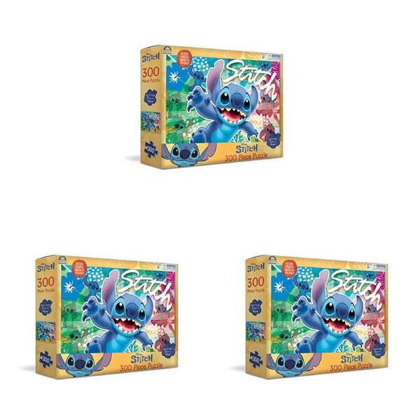 3x 300pc Stitch Jigsaw Puzzle Interactive Learning Educational Toy Kids 3y+