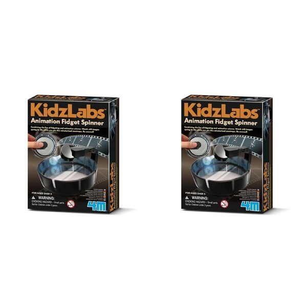 2PK 4M Kidzlabs Animation Fidget Spinner STEM Educational Toy Kids/Children 5y+