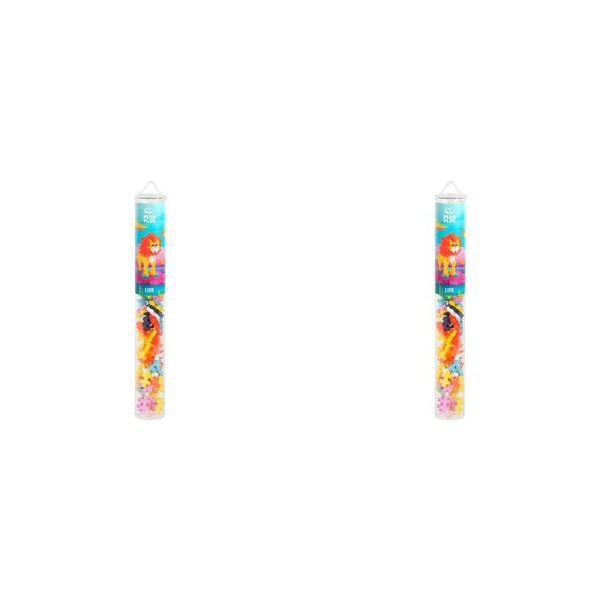 2x 100pc Plus-Plus Lion Tube Building Blocks STEM Educational Toys Kids 5y+