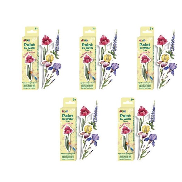 5PK Avenir Paint by Water Bookmarks Art & Craft Toys 6x18.5cm Flower Kids 3y+