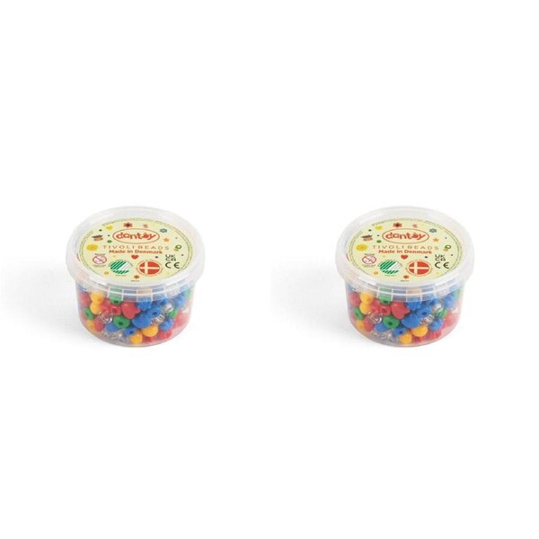 2x 280pc Dantoy Classic Plastic Tivoli Beads Small Jewelry Making Kids Craft 3y+