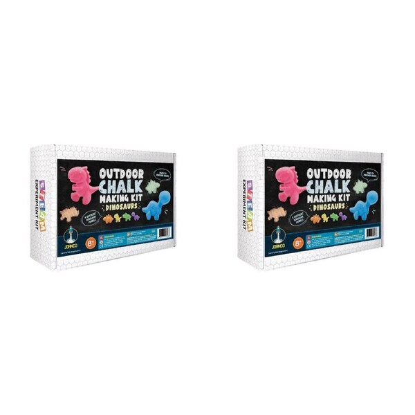 2PK Johnco Outdoor Chalk Making Kit Dinosaurs STEM Learning Craft Kit Kids 8y+