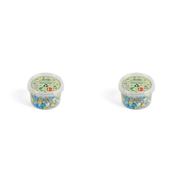 2x 280pc Dantoy Plastic Beads Forest Colours Small Jewelry Making Kids 3y+