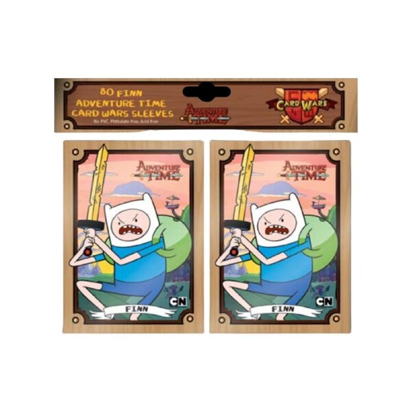 80pc Adventure Time Trading Card Wars Sleeves Finn