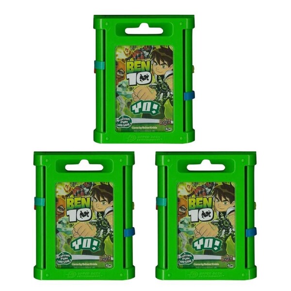 3PK Yo Ben10 Kids/Family Playing Card Game w/ Protector Case Green