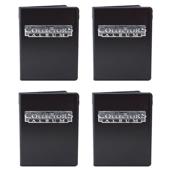 4PK Ultra Pro 9-Pocket TCG/CCG Trading Card Collector Portfolio Album Case Black