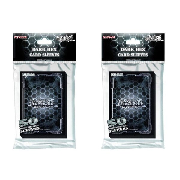 2x 50pc Yu-Gi-Oh Dark Hex TCG/CCG Trading Card Protector Sleeves Set