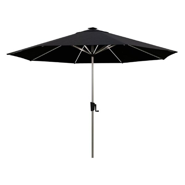Coolaroo Bondi 3m Round LED Market Umbrella - Black