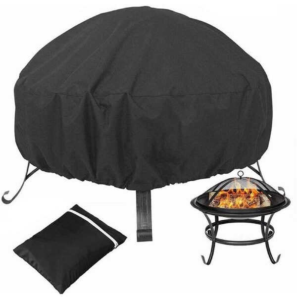 210D Tough Durable Outdoor Round Fire Pit Cover Garden BBQ Protector