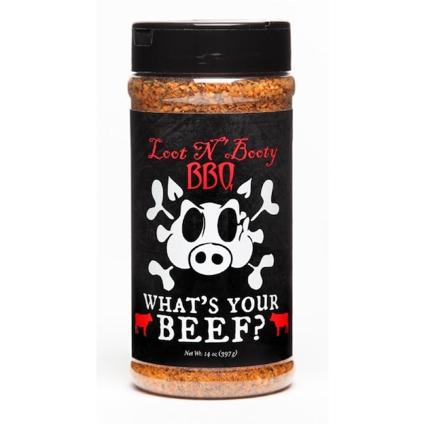 Loot N' Booty What's Your Beef BBQ Rub Seasoning 14oz