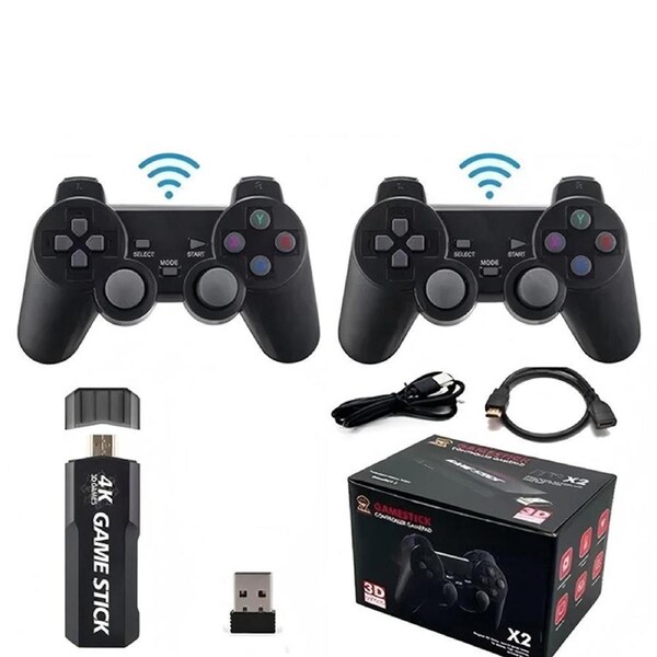 40000+ 4K HDMI Pre-Loaded Retro Game Stick Console 2X Wireless Controller Video