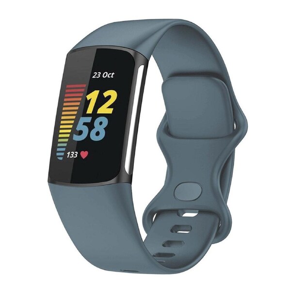 Rock Grey Replacement Bands for Fitbit Charge 5 6 Band Tracker Fitness Strap Wristbands