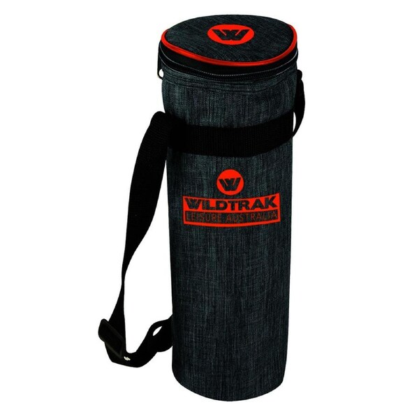 Wildtrak 1.5L/3cm Camping Wine Bottle Cooler Bag Travel Storage Holder Grey