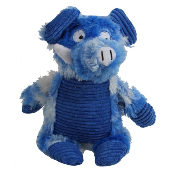 Pro Pet 30cm Squeaky Soft Plush Pig Dog Toy Interactive Squeaker Fun Play Blue