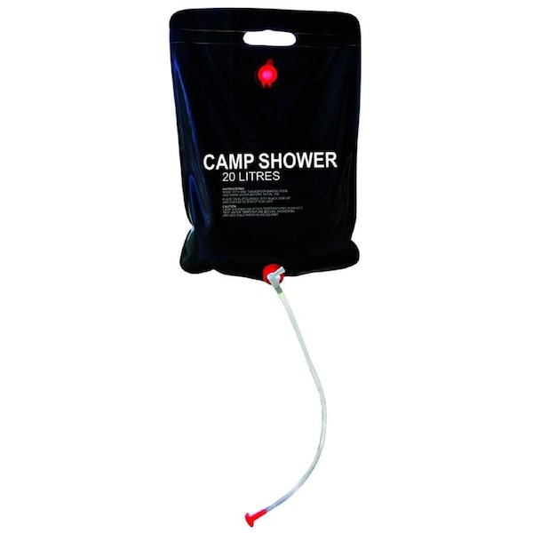 Cockatoo Camping Portable 20L/31cm Solar Shower Outdoor Travel Hiking Black