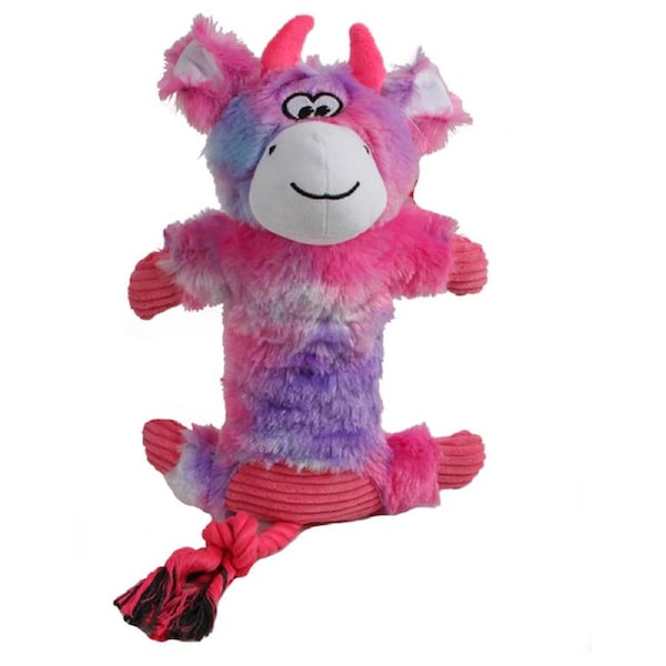 Pro Pet 30cm Squeaky Soft Plush Monkey Dog Toy Interactive Squeaker Play Violet