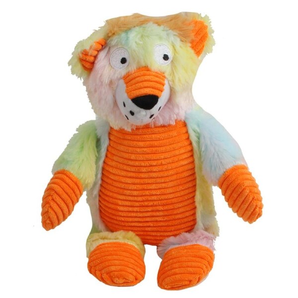 Pro Pet 30cm Squeaky Soft Plush Lion Dog Toy Interactive Squeaker Play Yellow