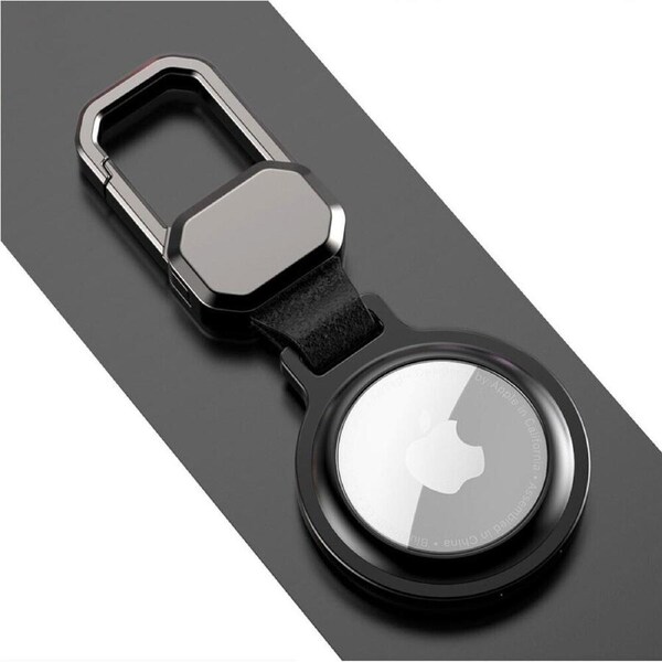 For Apple AirTag Heavy Duty Metal Case Air Tag Shell Shockproof Cover Black