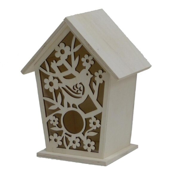 Boyle Art/Craft 16.5cm Plywood Laser Cut Birdhouse Storage Box Home/Room Decor