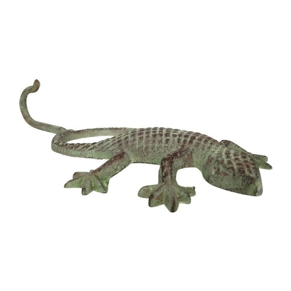 LVD Metal Decorative Hook Cute Lizard Hanging/Hanger Home Decor 23cm Green