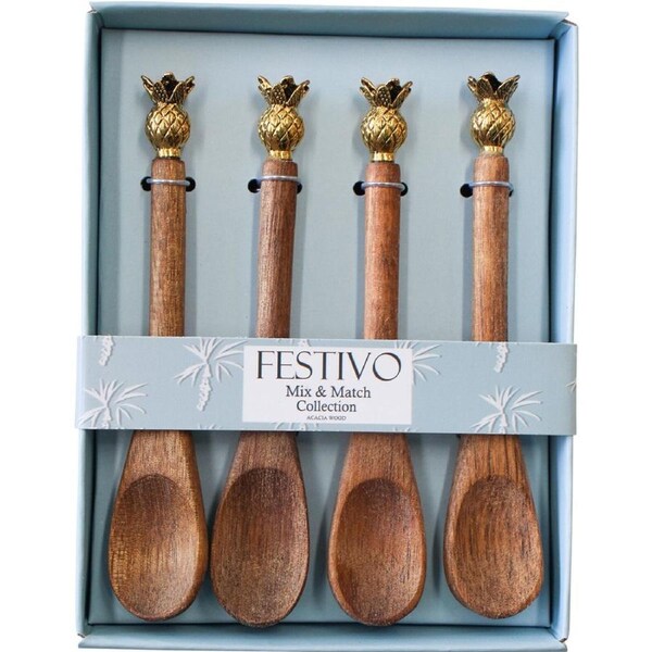 4pc LVD Teaspoon Pineapple Home Kitchen Cutlery Serveware/Tableware 14x11cm