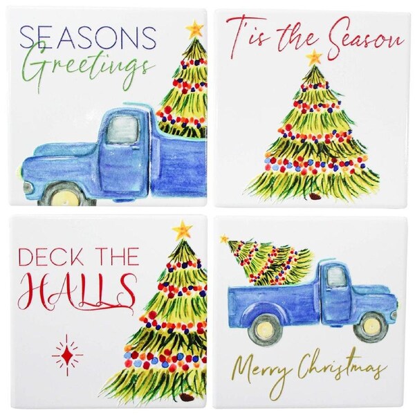 4pc LVD Coasters Country Ute Decorative Barware/Serveware Home Kitchen Decor