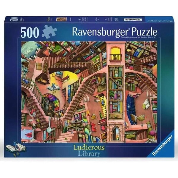 Ravensburger Colin Thompson Ludicrous Library 500 Piece Jigsaw Puzle